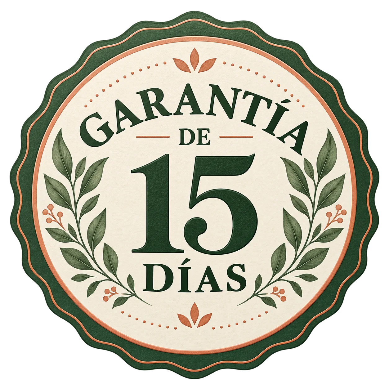 Sello de garantía de 15 días